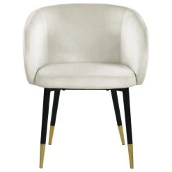 MOD The Soho Dining Chair, Cream, Velvet