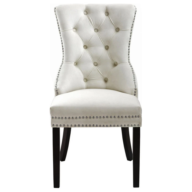 MOD The Monarch Dining Chair, Cream, Velvet, Set Of 2 7 MOD The Monarch Dining Chair, Cream, Velvet, Set Of 2 - Image 5