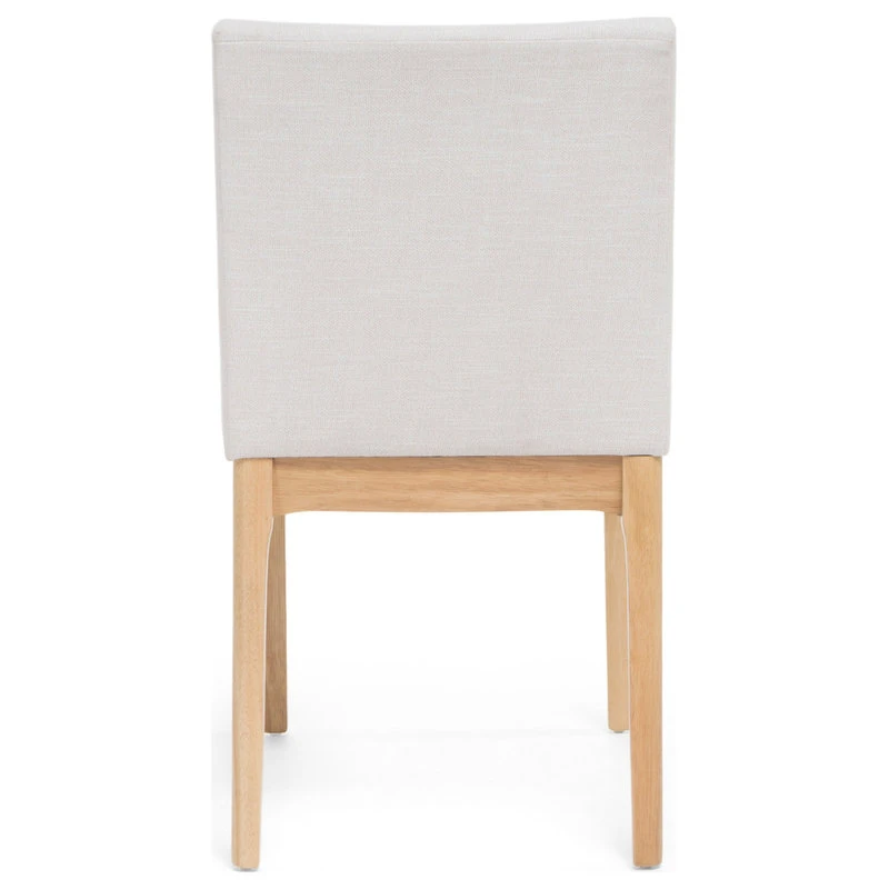 GDFStudio Oceanna Mid Century Modern Dining Chairs, Set Of 2, Light Beige/Oak, Fabric 7 GDFStudio Oceanna Mid Century Modern Dining Chairs, Set Of 2, Light Beige/Oak, Fabric - Image 5