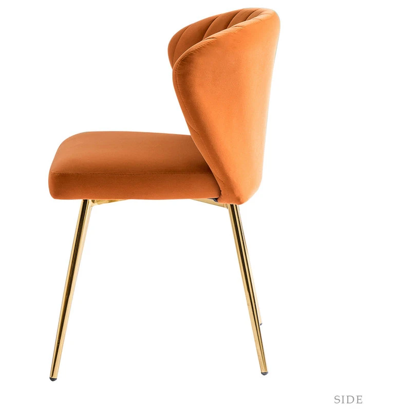 MOD The Audrey Dining Chair, Velvet, Set Of 2, Orange 6 MOD The Audrey Dining Chair, Velvet, Set Of 2, Orange - Image 4