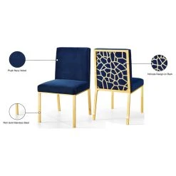 MOD The Weaver Dining Chair, Navy, Velvet, Gold Base Set Of 2 -abbyson shop 848151180274148d 1268 w800 h800 b1 p0