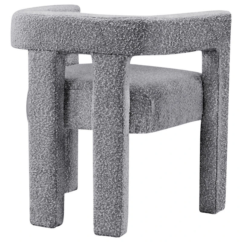 MOD The Camille Dining Chair, Bouclé Fabric, Grey 4 MOD The Camille Dining Chair, Bouclé Fabric, Grey - Image 2