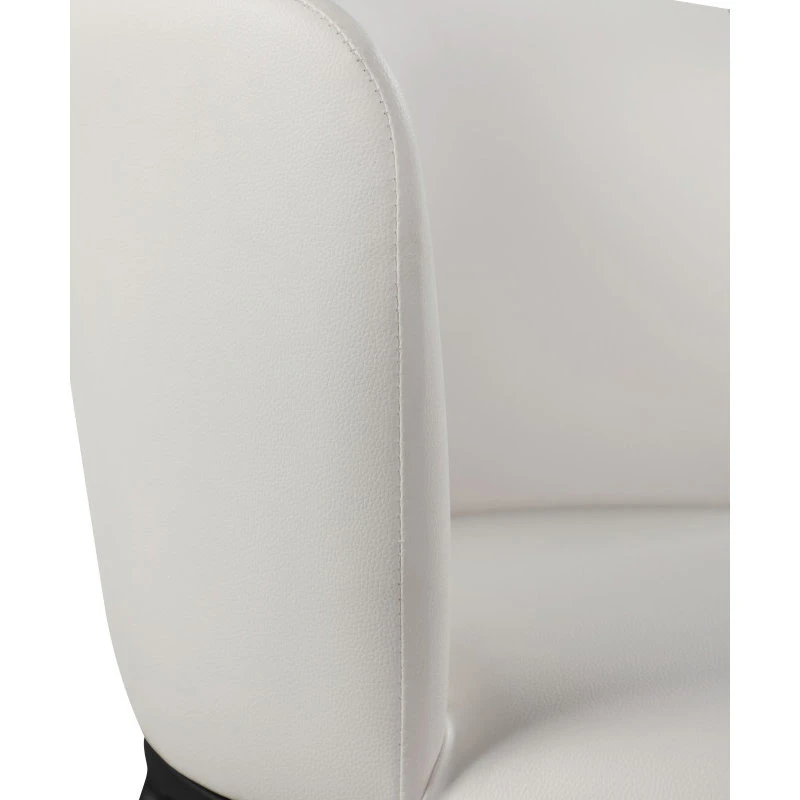 Meridian Furniture Skylar Dining Chair, Set Of 2, White Faux Leather, Matte Black Iron Legs 9 Meridian Furniture Skylar Dining Chair, Set Of 2, White Faux Leather, Matte Black Iron Legs - Image 7