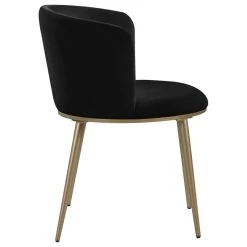 MOD The Almar Dining Chair, Black And Brushed Gold, Velvet And Iron, Set Of 2 -abbyson shop 8651da8502741724 1312 w800 h800 b1 p0