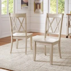 Inspire Q Arbor Hill X Back Wood Dining Chair, Set Of 2, Antique White 14 Inspire Q Arbor Hill X Back Wood Dining Chair, Set Of 2, Antique White -abbyson shop 8731fb3700b17502 0002 w800 h800 b0 p0
