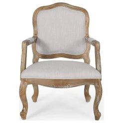 GDFStudio Stene French Country Upholstered Dining Armchair, Light Grey + Natural, Set Of 2 -abbyson shop 876161540079ca39 8547 w800 h800 b1 p0