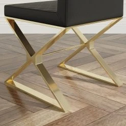 HOMARY Upholstered Black PU Leather Dining Chair Set Of 2 Stainless Steel Leg Gold 21 HOMARY Upholstered Black PU Leather Dining Chair Set Of 2 Stainless Steel Leg Gold -abbyson shop 877126240396e426 3443 w800 h800 b0 p0