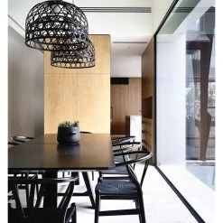 Homedotdot Dining Chair Wood Woven With Open Y Back Armchair Chairs, Black -abbyson shop 8771843d0babd72f 8092 w800 h800 b0 p0