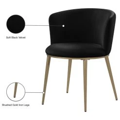 MOD The Almar Dining Chair, Black And Brushed Gold, Velvet And Iron, Set Of 2 -abbyson shop 8811be4a02741730 1312 w800 h800 b1 p0