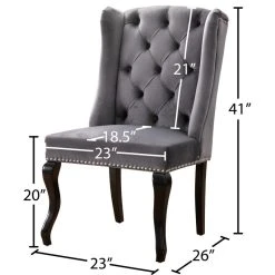 MOD The Florence Dining Chair, Gray, Velvet, Set Of 2 -abbyson shop 8921be8902740ec8 0756 w800 h800 b1 p0