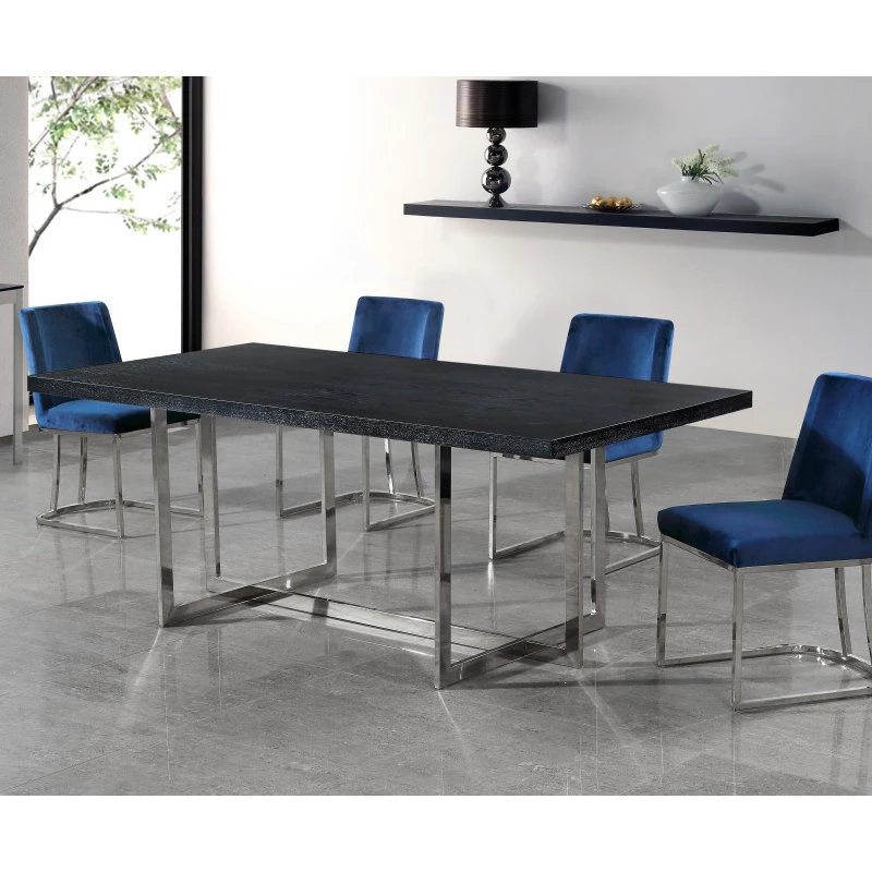 MOD The Josephine Velvet Dining Chair, Navy And Silver, Set Of 2 7 MOD The Josephine Velvet Dining Chair, Navy And Silver, Set Of 2 - Image 5