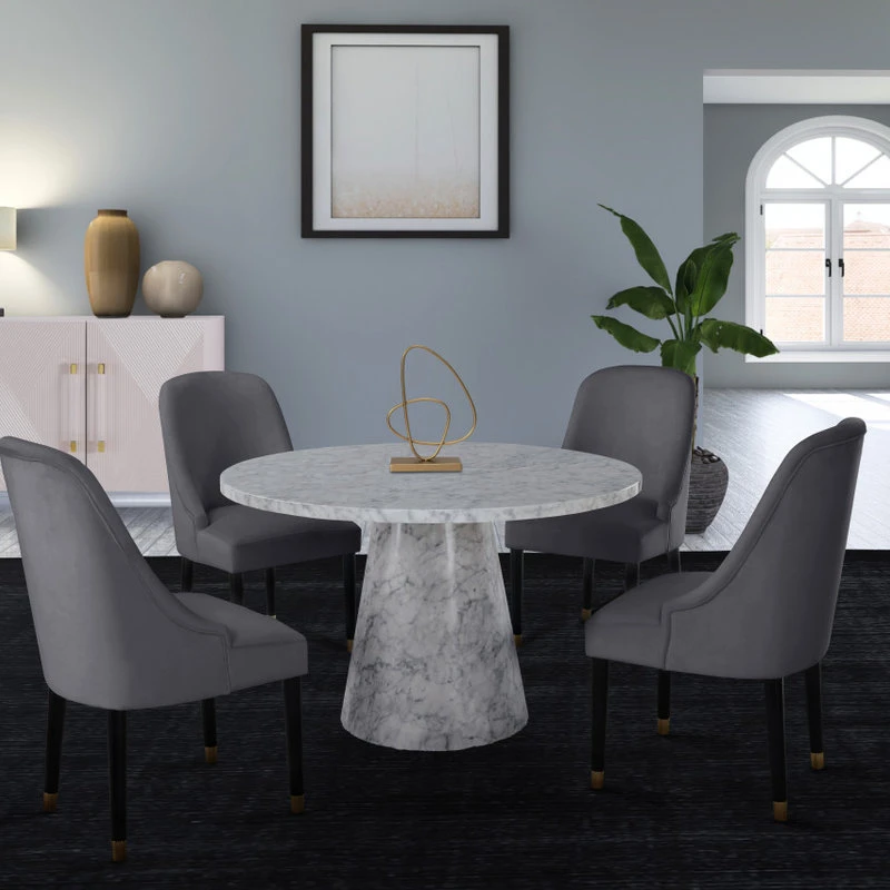 MOD The Maisie Dining Chair, Grey, Velvet, Set Of 2 9 MOD The Maisie Dining Chair, Grey, Velvet, Set Of 2 - Image 7