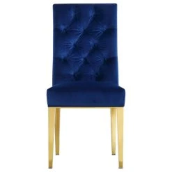 Meridian Furniture Capri Velvet Dining Chair, Set Of 2, Navy -abbyson shop 8ea162d7027412f0 4493 w800 h800 b1 p0