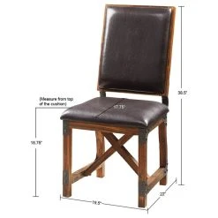 Olliix The Ivan Dining Chair, Chocolate Brown, Faux Leather -abbyson shop 8fb193710253cd2c 4844 w800 h800 b1 p0