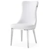 Zuri Furniture Modern Norma Dining Chair - White With Polished Stainless Steel Base -abbyson shop 903155df0d0937b7 8241 w800 h800 b1 p0