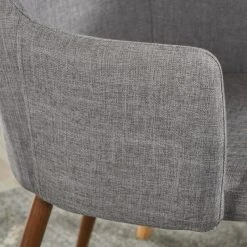 GDFStudio GDF Studio Serra Mid Century Fabric Dining Chairs, Set Of 2, Light Gray/Dark Bro -abbyson shop 9451590c01c52952 4059 w800 h800 b0 p0