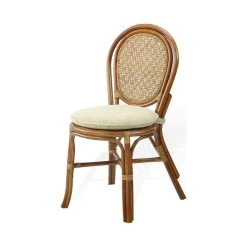 SK New Interiors Denver Dining Rattan Wicker Armless Side Chair W/Cream Cushion, Handmade, Coloni -abbyson shop 94c11de70fbc372c 2273 w800 h800 b1 p0