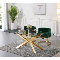 MOD The Fay Dining Chair, Green And Gold, Velvet -abbyson shop 94c14cbe02741183 1263 w800 h800 b0 p0