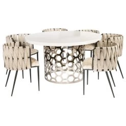 MOD The Eterno Dining Chair, Off White And Black, Fabric And Faux Leather -abbyson shop 957142750197f951 8205 w800 h800 b1 p0