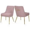 MOD The Cue Dining Chair, Pink And Gold, Pleated Velvet, Set Of 2 -abbyson shop 9581388b02741457 0556 w800 h800 b1 p0