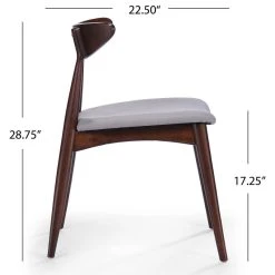 GDFStudio GDF Studio Issaic Mid Century Design Wood Dining Chairs, Set Of 2, Light Gray/Wa -abbyson shop 965122bd01b833ca 5460 w800 h800 b1 p0