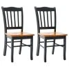 Boraam Industries, Inc. Boraam Shaker Dining Chair In Black And Oak (Set Of Two) -abbyson shop 96810bb40238adc3 8426 w800 h800 b1 p0