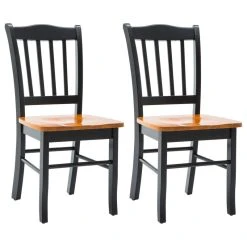Boraam Industries, Inc. Boraam Shaker Dining Chair In Black And Oak (Set Of Two)