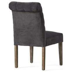 GDFStudio GDF Studio Elmerson Roll Back Dining Chairs, Set Of 2, Dark Gray, Fabric -abbyson shop 96c198b10369ee0d 8010 w800 h800 b1 p0