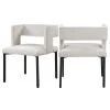 MOD The Verve Dining Chair, Cream And Matte Black, Velvet And Iron, Set Of 2 -abbyson shop 9711ed5f02741841 0724 w800 h800 b1 p0