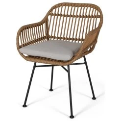 GDFStudio Rodney Indoor Woven Faux Rattan Chairs With Cushions, Set Of 2, Light Brown, Bei -abbyson shop 9851df3f01d53a55 4350 w800 h800 b1 p0