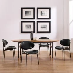 Art Leon Mid-Century Modern Bentwood Faux Leather Dining Chair, Set Of 2, Black -abbyson shop 9ca1ebbd03d8d84d 6169 w800 h800 b0 p0