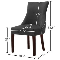 MOD The Splendor Dining Chair, Gray, Velvet Set Of 2 -abbyson shop 9db1021e032dfd53 0735 w800 h800 b1 p0