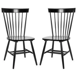 Safavieh Parker Spindle Dining Chairs, Set Of 2, Black