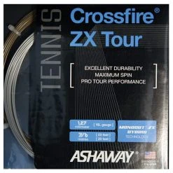 Ashaway Crossfire ZX Tour (23'x20') Perfect String - Hybrid String And Durability