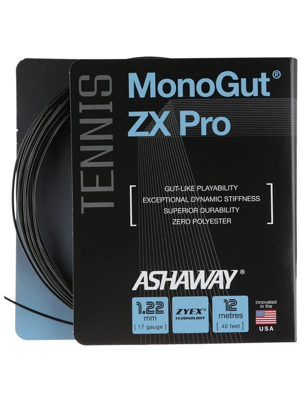 Ashaway Monogut ZX Pro 17g (Black) Dynamic Stiffness From Zyex Polymer 3 Ashaway Monogut ZX Pro 17g (Black) Dynamic Stiffness From Zyex Polymer