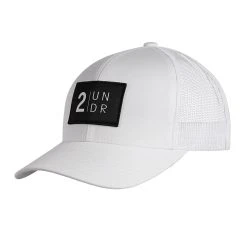 2UNDER 2UNDR Snap Back Mesh Hat (White) - Unisex Tennis Cap - Adjustable Snap Back