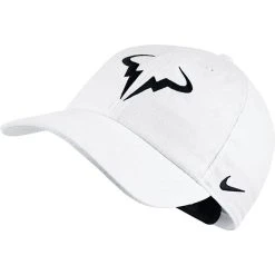 Nike Rafa Aerobill Cap (M) (White/Black)