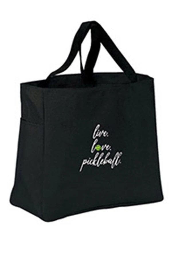 Live Love Pickleball Live, Love, Pickleball Tote (Black) 3 Live Love Pickleball Live, Love, Pickleball Tote (Black)