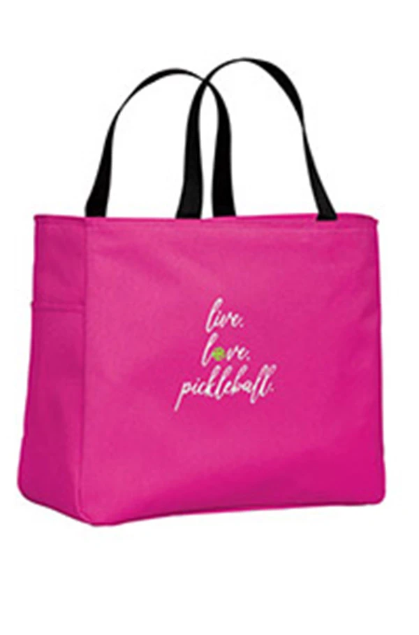 Live Love Pickleball Live, Love, Pickleball Tote (Pink) 3 Live Love Pickleball Live, Love, Pickleball Tote (Pink)