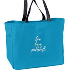 Live Love Pickleball Live, Love, Pickleball Tote (Turquoise)