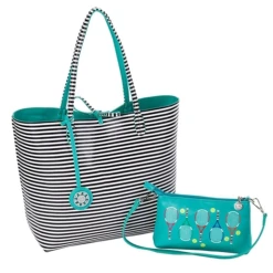 TENNIS INC Tennis Themed Reversible Tote-Turquoise -abbyson shop Screen Shot 2019 11 03 at 9.43.55 PM 22650