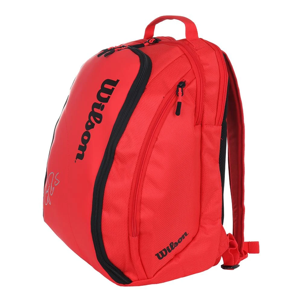 Wilson Federer DNA Tennis Backpack Infrared 4 Wilson Federer DNA Tennis Backpack Infrared - Image 2