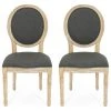 GDFStudio GDF Studio Reed Upholstered Farmhouse Dining Chairs, Set Of 2, Dark Gray/Print/N -abbyson shop a03122f70369c0f4 5359 w800 h800 b1 p0