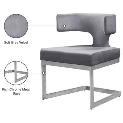 MOD The Eve Dining Chair, Gray And Chrome, Velvet And Metal -abbyson shop a071baa7027415d7 0745 w800 h800 b1 p0