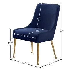 MOD The Cue Dining Chair, Navy And Gold, Velvet, Set Of 2 13 MOD The Cue Dining Chair, Navy And Gold, Velvet, Set Of 2 -abbyson shop a181e2b1027411be 0758 w800 h800 b1 p0