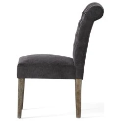 GDFStudio GDF Studio Elmerson Roll Back Dining Chairs, Set Of 2, Dark Gray, Fabric -abbyson shop a1d1ea240369ee0e 8010 w800 h800 b1 p0