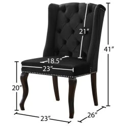 MOD The Florence Dining Chair, Black, Velvet, Set Of 2 -abbyson shop a261e29e0274135e 0746 w800 h800 b1 p0