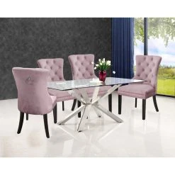 MOD The Monarch Dining Chair, Pink, Velvet, Set Of 2 15 MOD The Monarch Dining Chair, Pink, Velvet, Set Of 2 -abbyson shop a3013c4d02740dee 1283 w800 h800 b0 p0