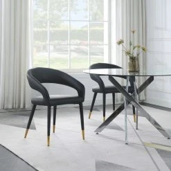 MOD The Prescott Dining Chair, Black, Faux Leather -abbyson shop a3b1a096018ee87e 0745 w800 h800 b0 p0