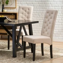 GDFStudio GDF Studio Darby Tall Back Linen Dining Chairs, Set Of 2 -abbyson shop a4c19be70389acc3 2777 w800 h800 b0 p0